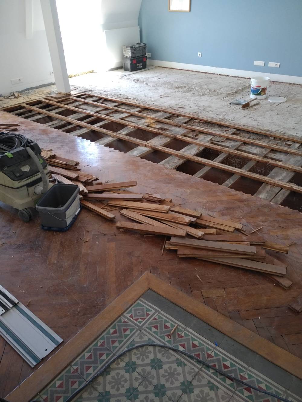 Rénovation complète parquet massif 8