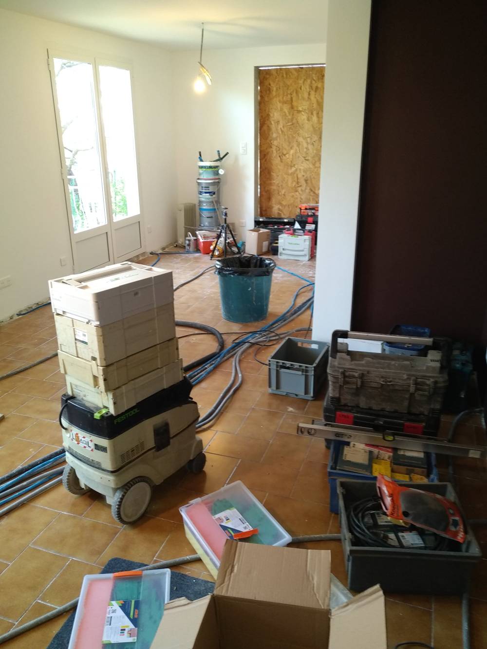 Chantier S.O.F., parquet Chêne massif huilé sur lambourdes 10